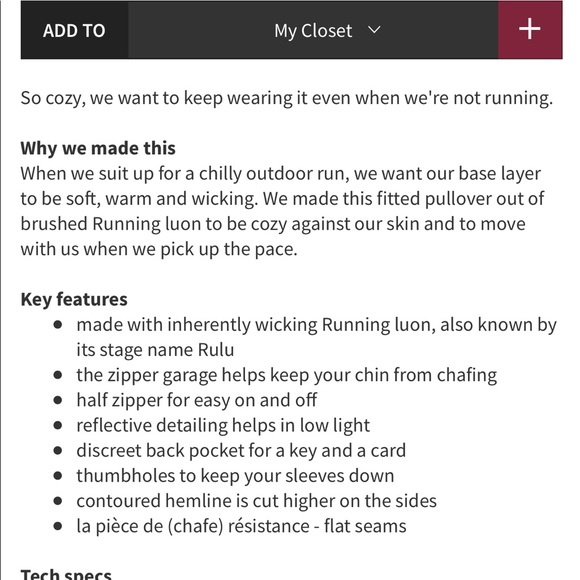 Vintage Lululemon reversible Run U turn half zip - Picture 11 of 11